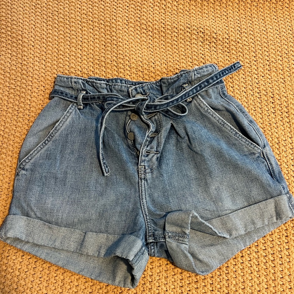 Hollister paper bag denim shorts